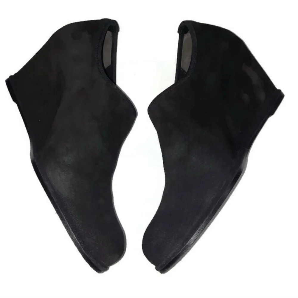 STUART WEITZMAN Hidden Wedge Bootie Stretch Suede Ankle Boot Heeled 9.5 N - Picture 4 of 11